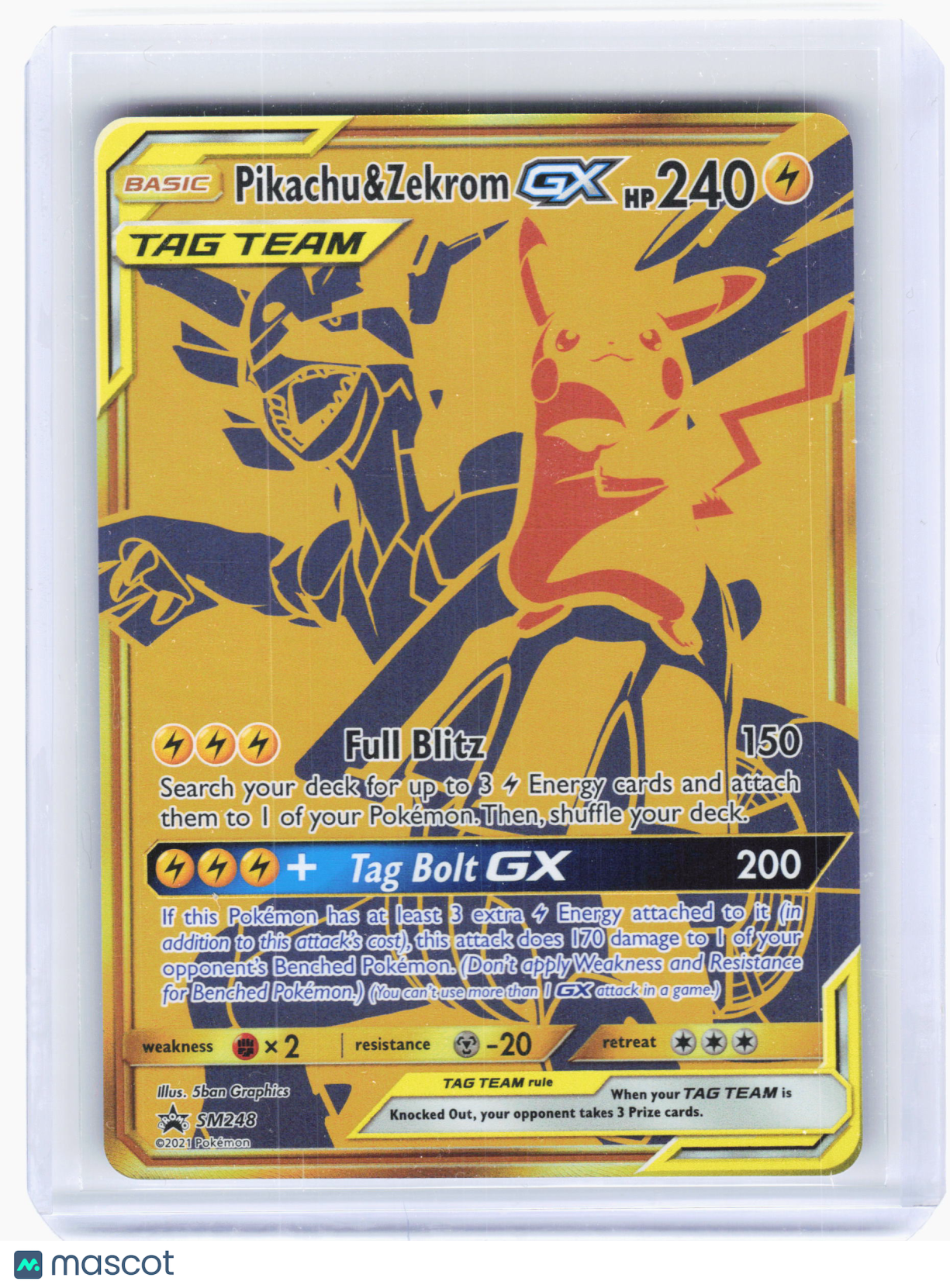 2021 Pokemon—Pikachu & Zekrom GX #SM248 SM Promos—Black Star Promo Holo