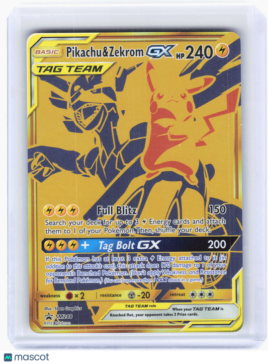 2021 Pokemon—Pikachu & Zekrom GX #SM248 SM Promos—Black Star Promo Holo