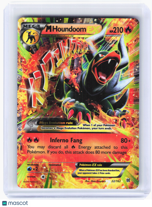 2015 Pokemon—M Houndoom EX #22/162 BREAKthrough—Ultra Rare Holo [Lightly Played]