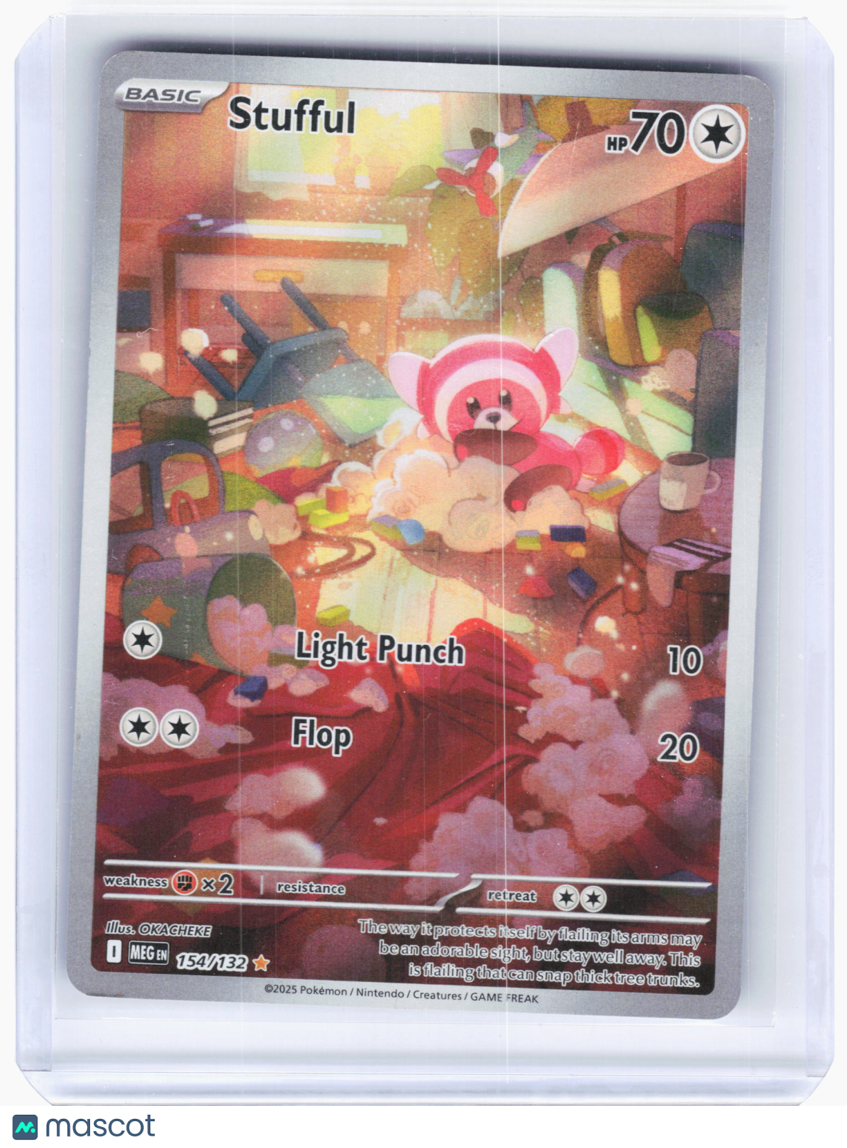 2025 Pokemon—Stufful #154/132 Mega Evolution—Illustration Rare Holo [LP]