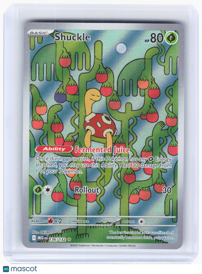 2025 Pokemon—Shuckle #136/132 Mega Evolution—Illustration Rare Holo