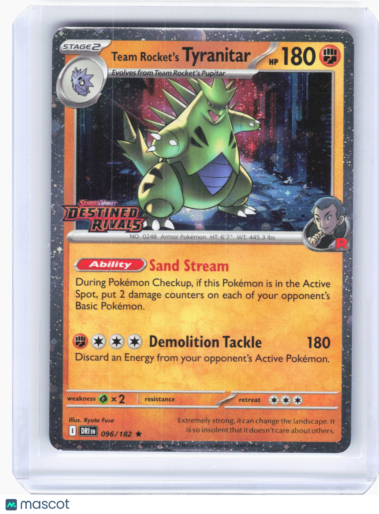 2025 Pokemon—Team Rocket's Tyranitar #96/182 Miscellaneous Cards & Products—Rare
