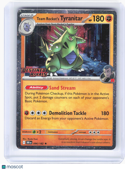 2025 Pokemon—Team Rocket's Tyranitar #96/182 Miscellaneous Cards & Products—Rare