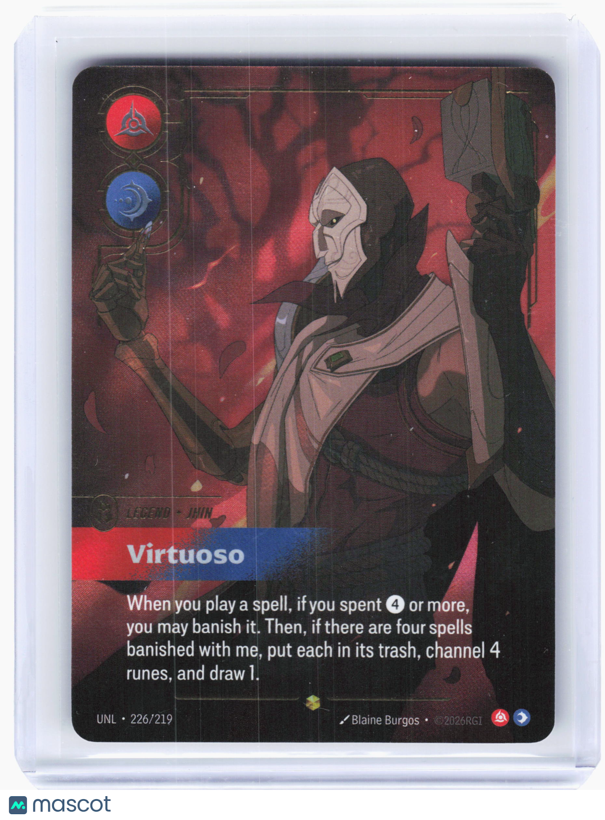 2026 League of Legends—Jhin - Virtuoso #226/219 Unleashed—Showcase Foil(Alt Art)