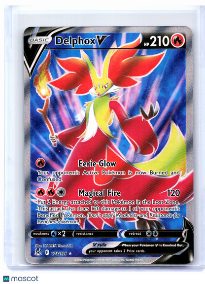 2022 Pokemon—Delphox V #173/196 Lost Origin—Ultra Rare Holo