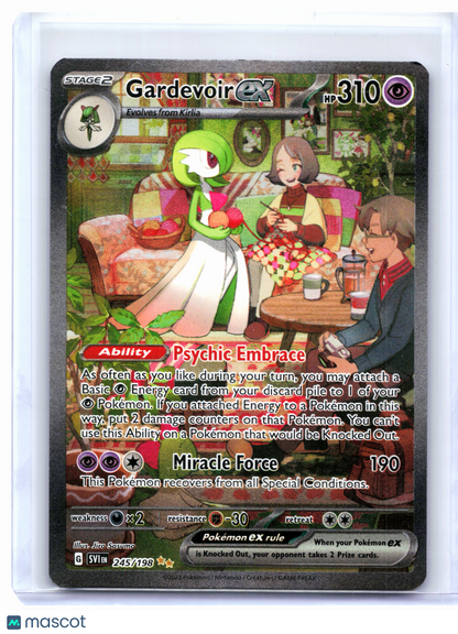 2023 Pokemon—Gardevoir ex #245/198 Scarlet & Violet Base Set—SIR Holo [MP]