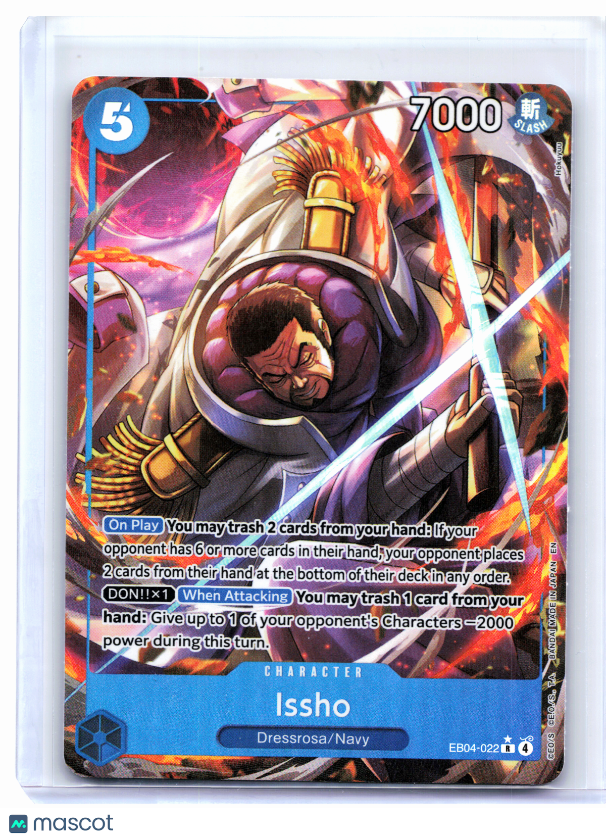 2026 One Piece—Issho (Alternate Art) #EB04-022 The Azure Sea's Seven—Rare Foil