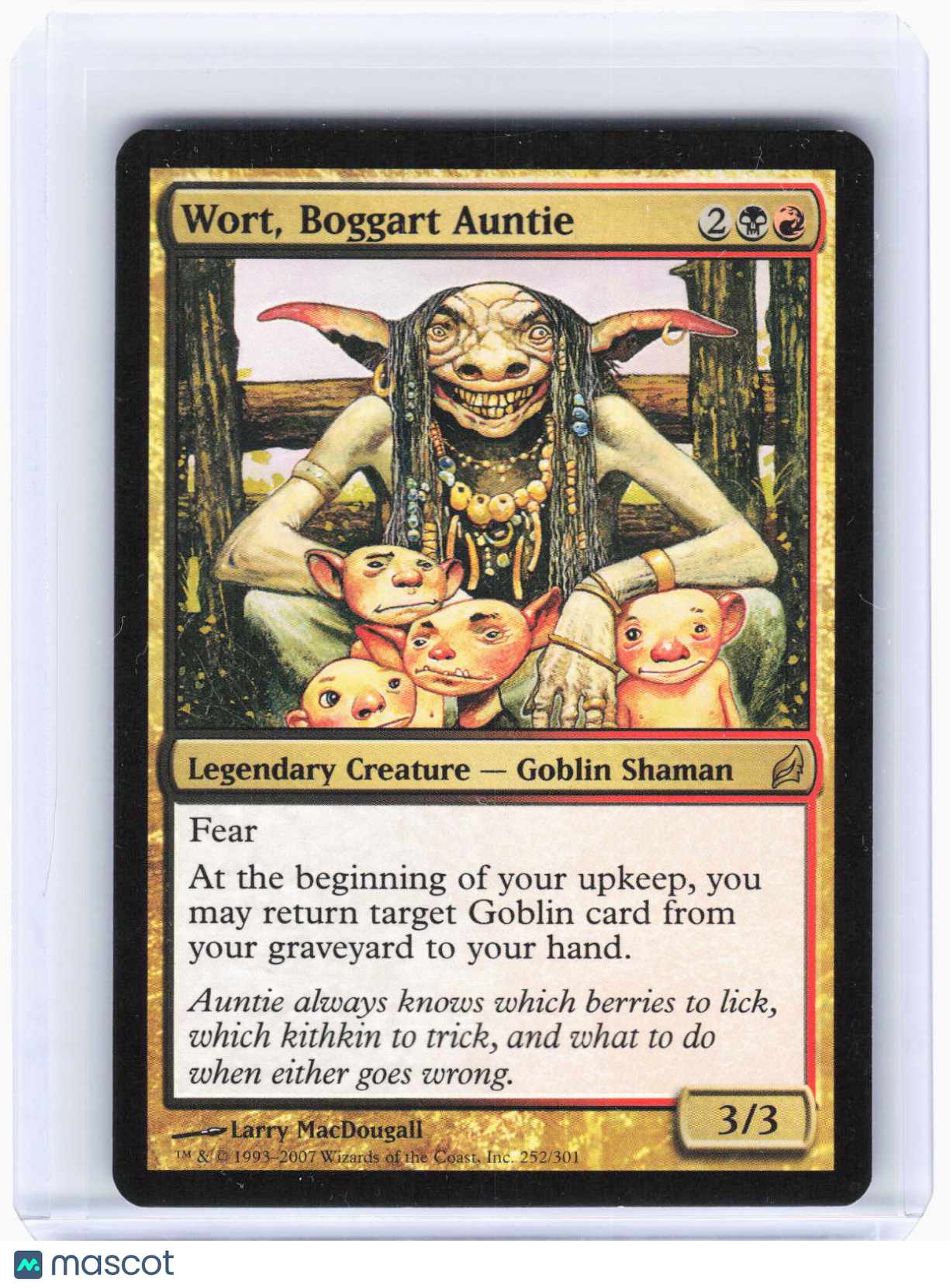 2007 Magic: The Gathering—Wort, Boggart Auntie #252 Lorwyn—Rare Non-Foil