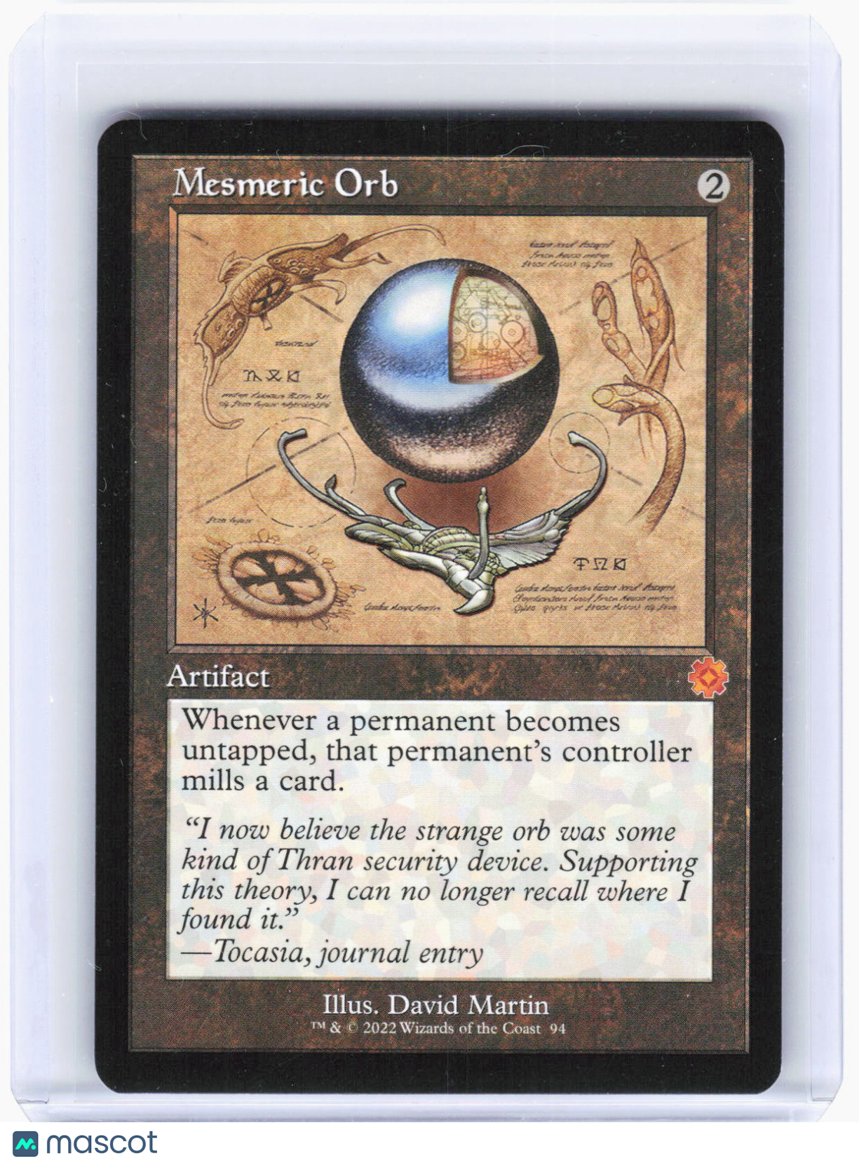 2022 Magic: The Gathering—Mesmeric Orb (Schematic) #94 (BRR)—Mythic Non-Foil