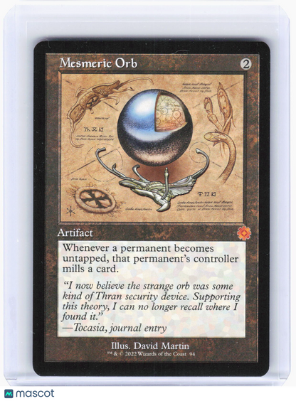 2022 Magic: The Gathering—Mesmeric Orb (Schematic) #94 (BRR)—Mythic Non-Foil
