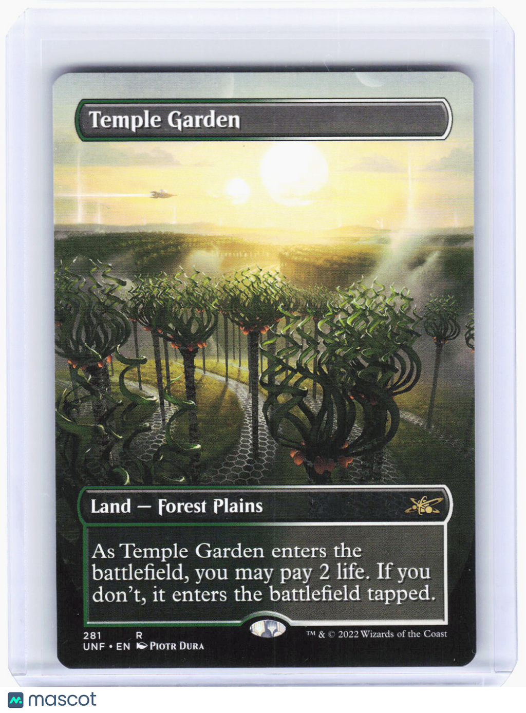 2022 Magic: The Gathering—Temple Garden (Borderless) #281 Unfinity—Rare Non-Foil