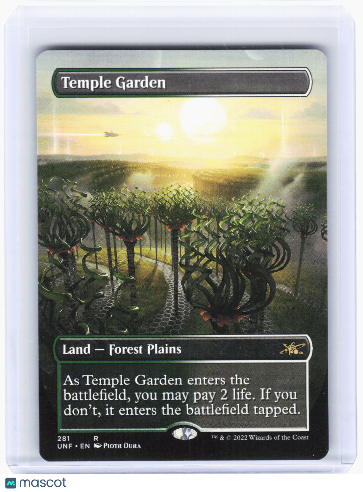 2022 Magic: The Gathering—Temple Garden (Borderless) #281 Unfinity—Rare Non-Foil