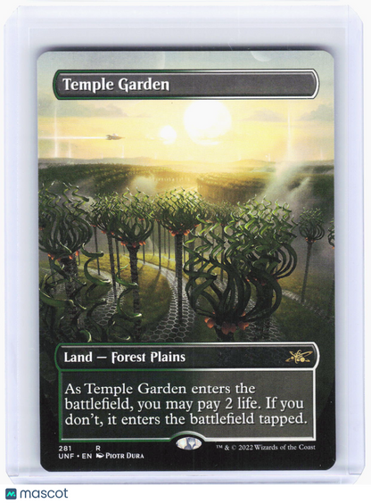 2022 Magic: The Gathering—Temple Garden (Borderless) #281 Unfinity—Rare Non-Foil