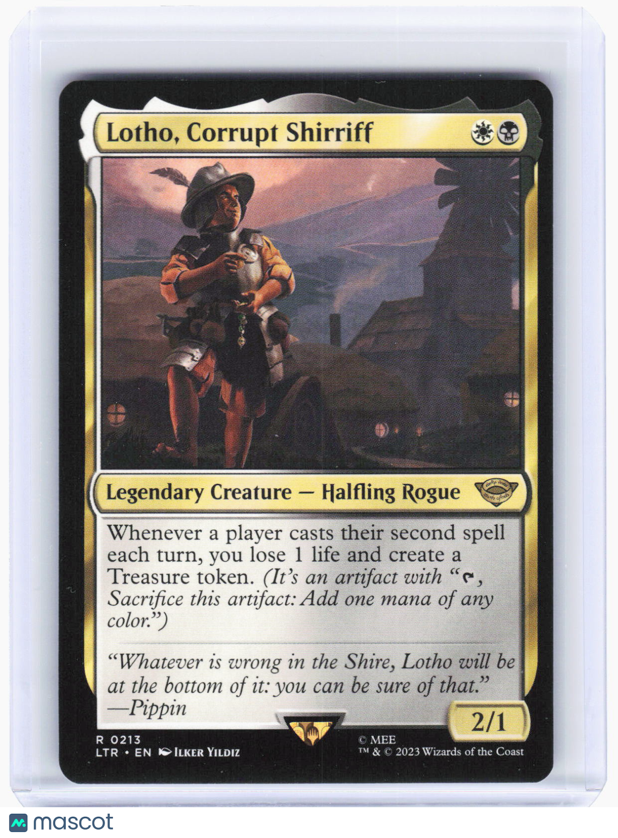 2023 Magic: The Gathering—Lotho, Corrupt Shirriff #213 (LTR)—Rare Non-Foil
