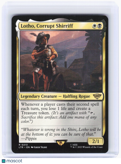 2023 Magic: The Gathering—Lotho, Corrupt Shirriff #213 (LTR)—Rare Non-Foil