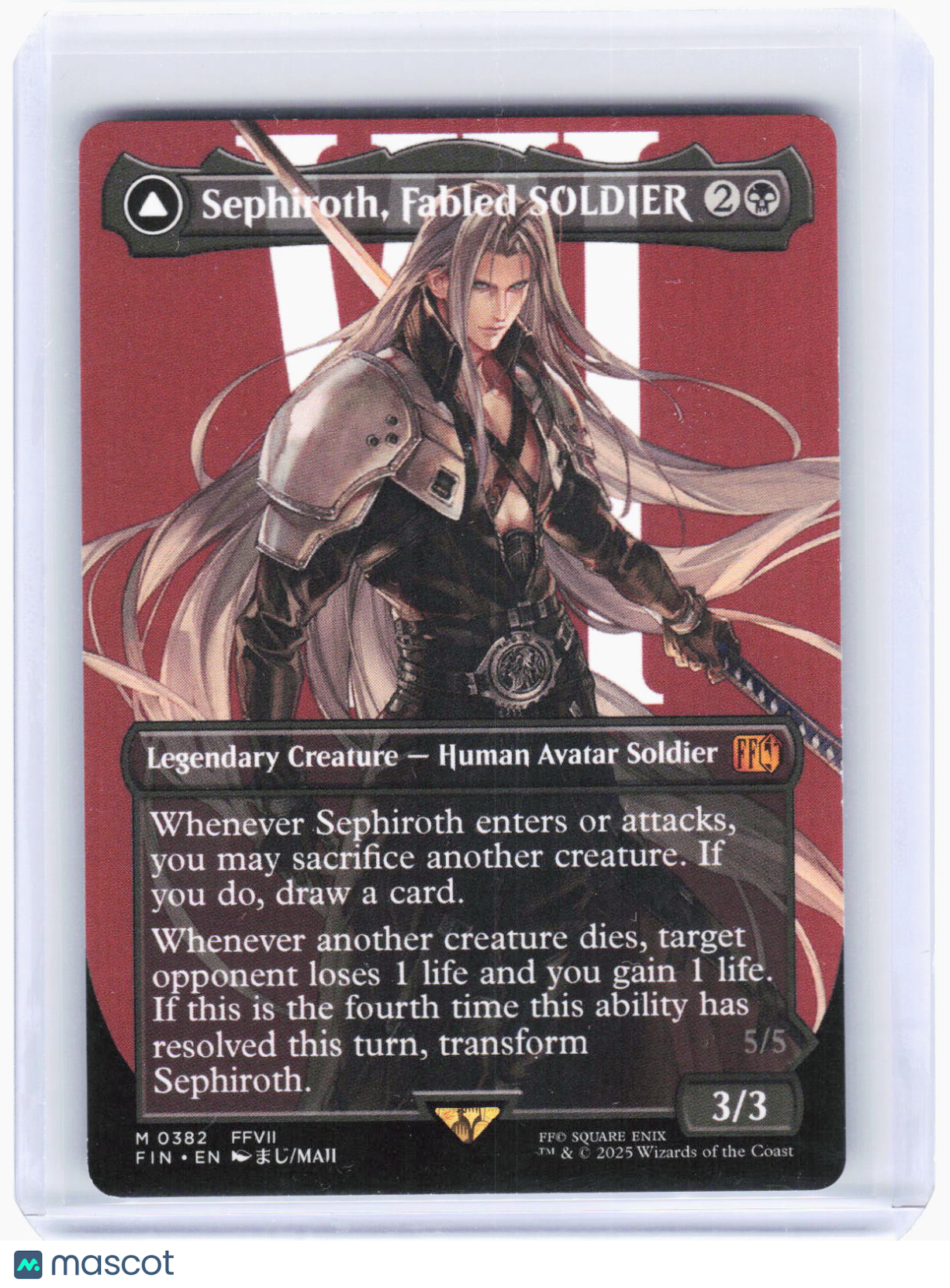 2025 Magic: The Gathering—Sephiroth, Fabled SOLDIER #382 (FIN)—Mythic Non-Foil