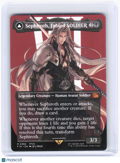 2025 Magic: The Gathering—Sephiroth, Fabled SOLDIER #382 (FIN)—Mythic Non-Foil