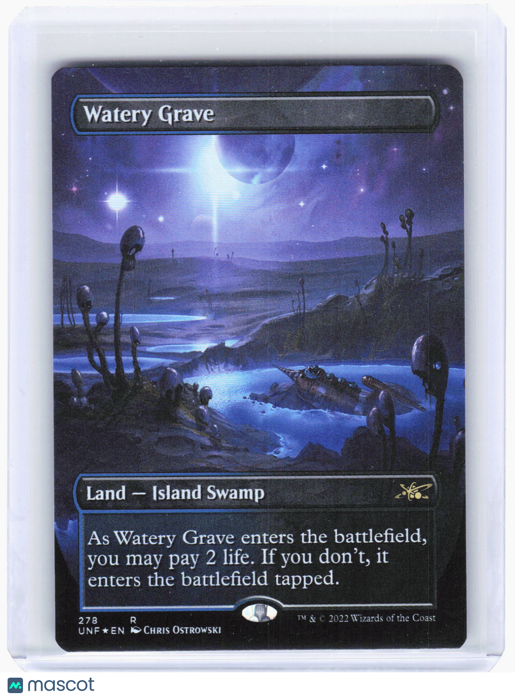2022 Magic: The Gathering—Watery Grave (Borderless) #278 Unfinity—Rare Foil