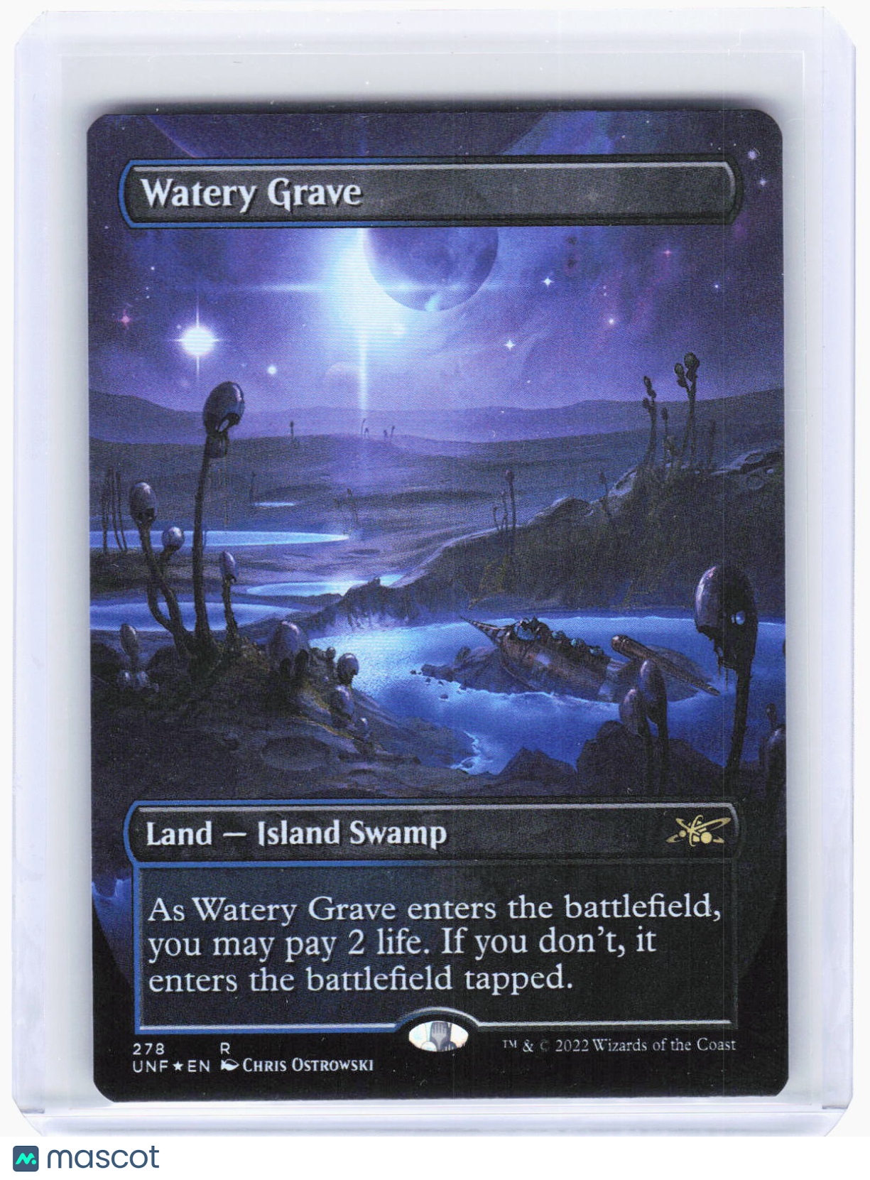 2022 Magic: The Gathering—Watery Grave (Borderless) #278 Unfinity—Rare Foil