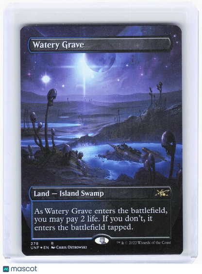 2022 Magic: The Gathering—Watery Grave (Borderless) #278 Unfinity—Rare Foil