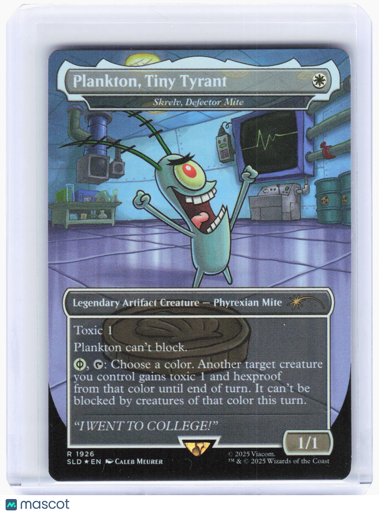 2025 Magic: The Gathering—Plankton, Tiny Tyrant #1926 (SLD)—Rare Foil