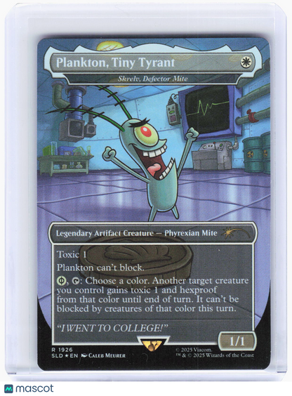 2025 Magic: The Gathering—Plankton, Tiny Tyrant #1926 (SLD)—Rare Foil
