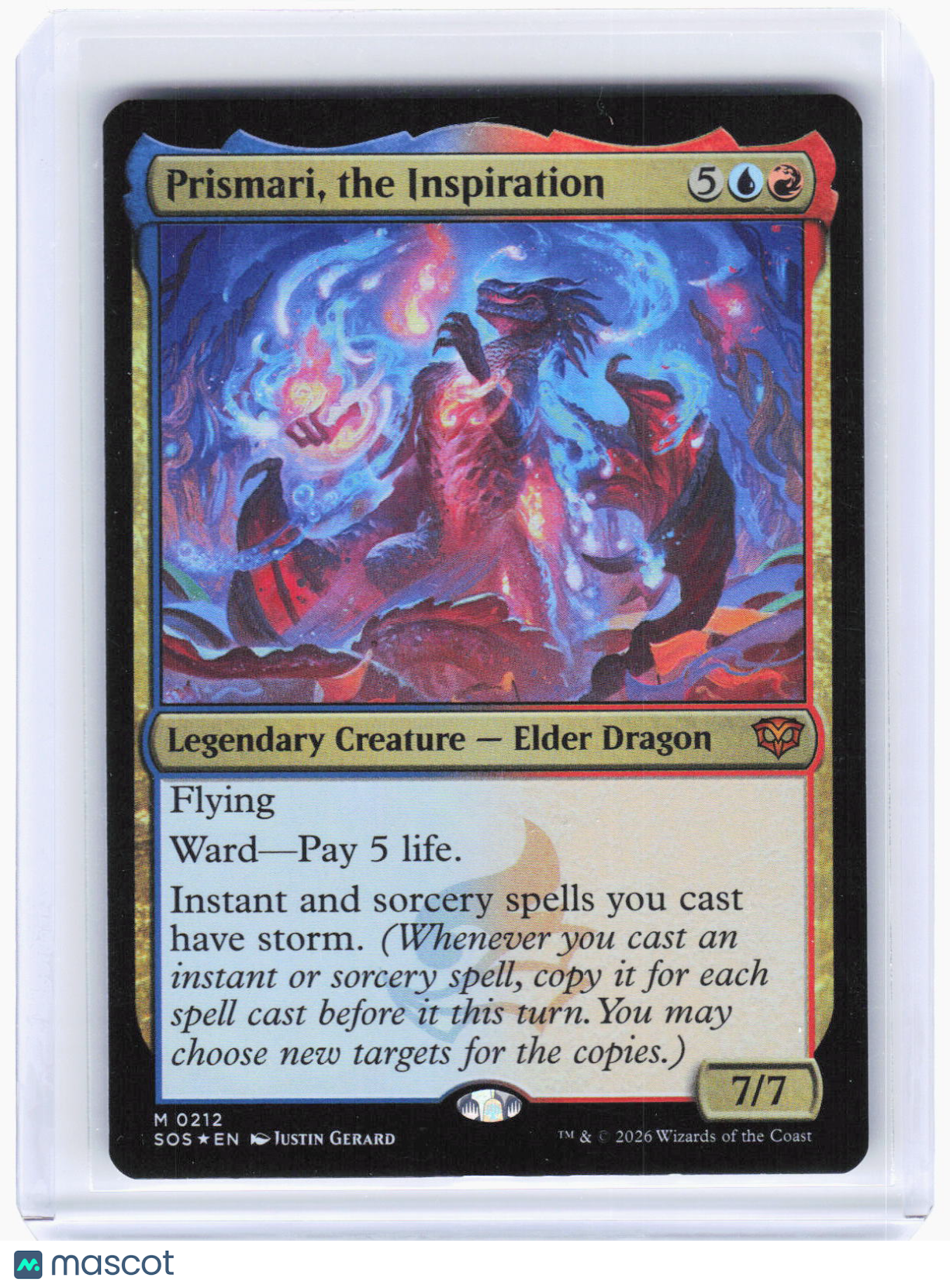 2021 Magic: The Gathering—Prismari, the Inspiration #212 (SOS)—Mythic Foil