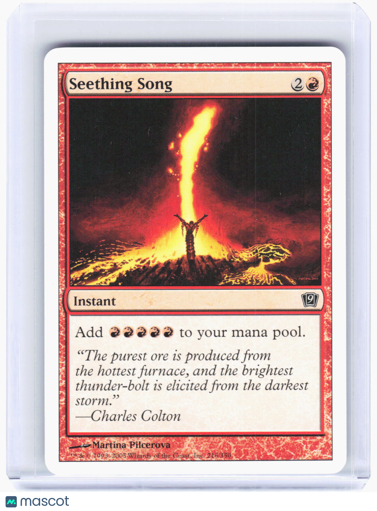 2005 Magic: The Gathering—Seething Song #216 9th Edition—Common Non-Foil (LP)