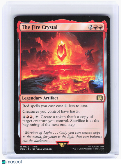 2025 Magic: The Gathering—The Fire Crystal #135 FINAL FANTASY—Rare Non-Foil