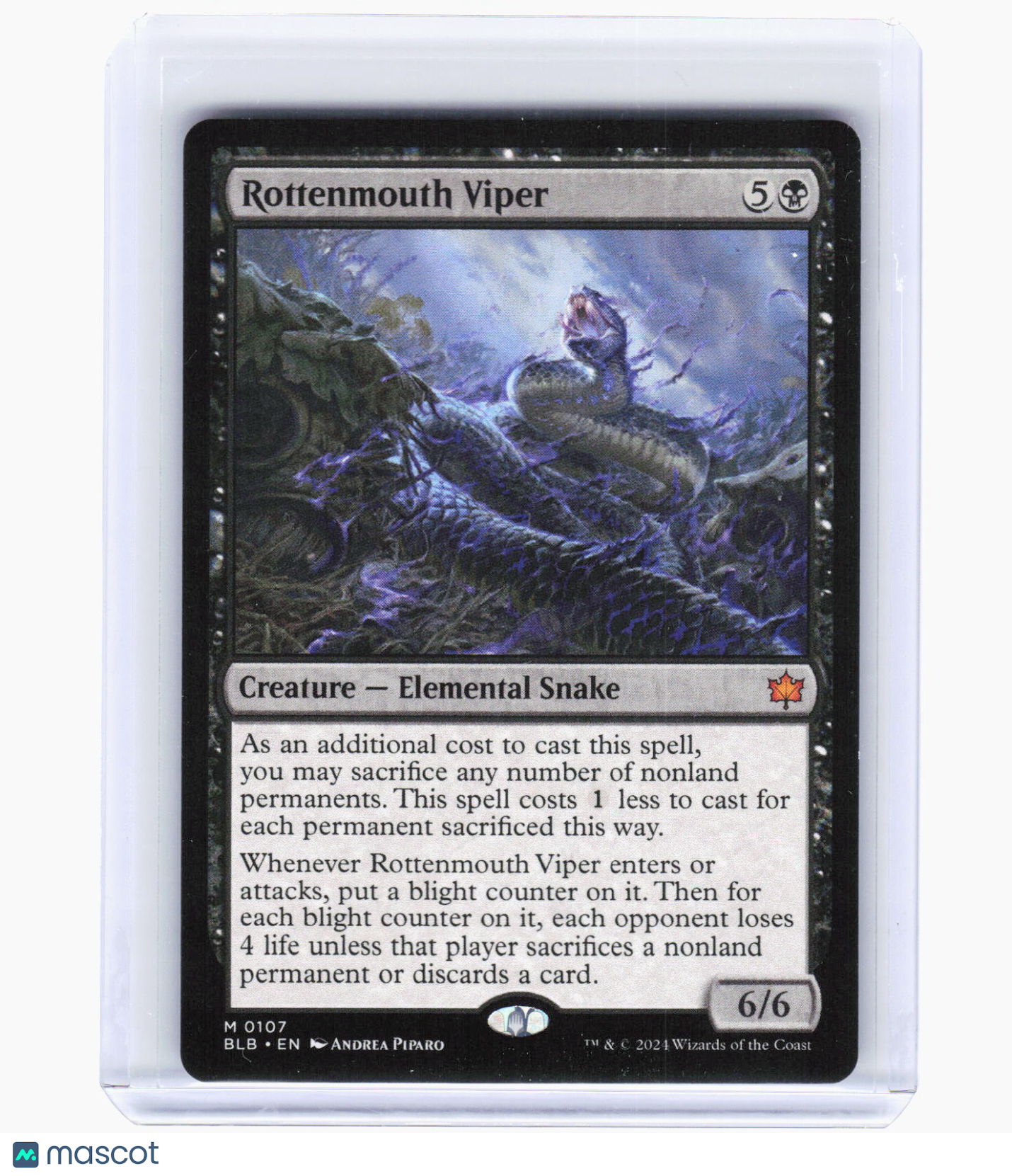2024 Magic: The Gathering—Rottenmouth Viper #107 Bloomburrow—Mythic Non-Foil