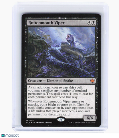 2024 Magic: The Gathering—Rottenmouth Viper #107 Bloomburrow—Mythic Non-Foil