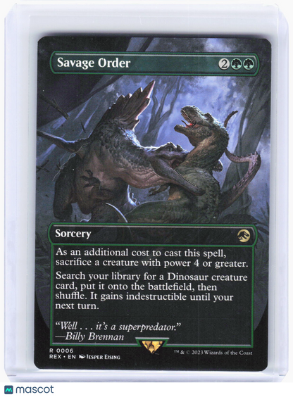 2023 Magic: The Gathering—Savage Order (Borderless) #6 (REX)—Rare Non-Foil