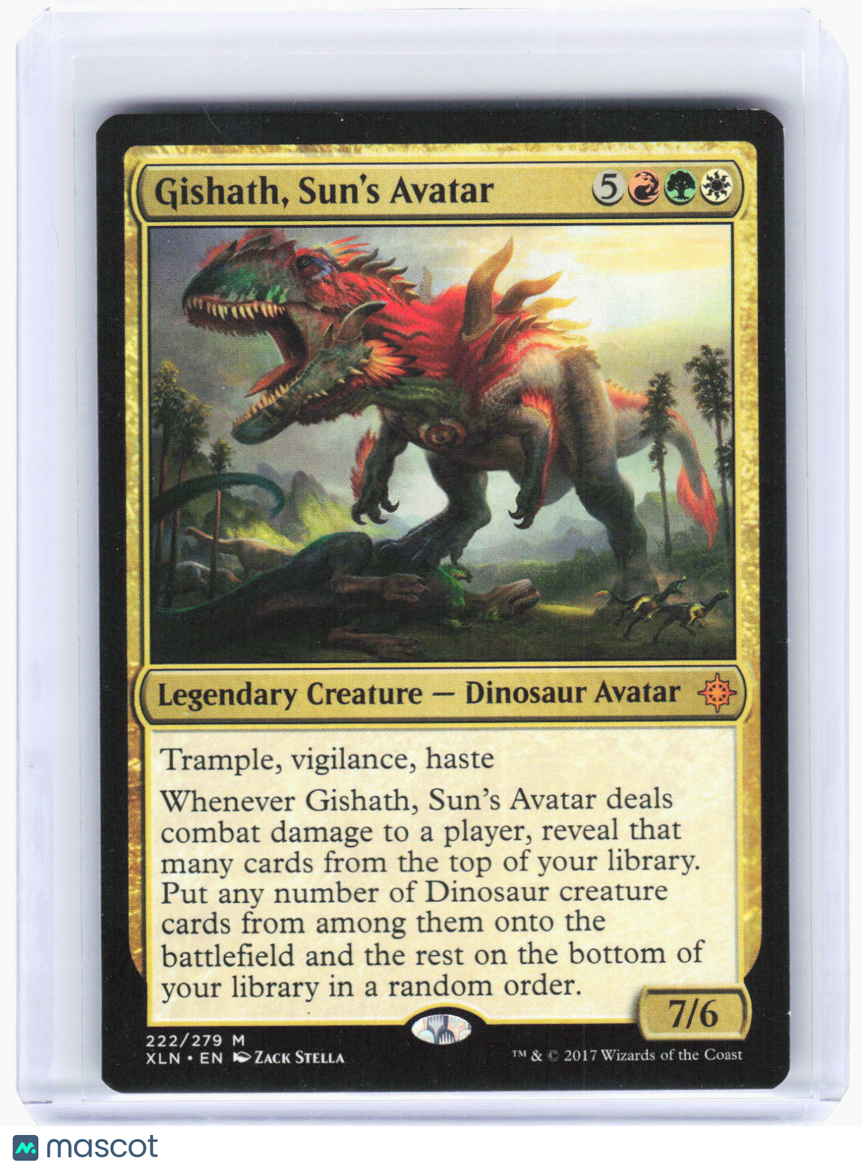 2017 Magic: The Gathering—Gishath, Sun's Avatar #222 Ixalan—Mythic Non-Foil