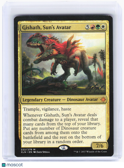 2017 Magic: The Gathering—Gishath, Sun's Avatar #222 Ixalan—Mythic Non-Foil