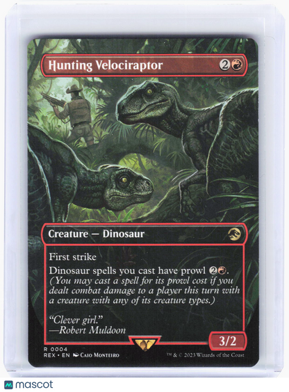 2023 Magic: The Gathering—Hunting Velociraptor #4 (REX)—Rare Non-Foil