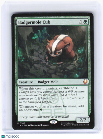 2025 Magic: The Gathering—Badgermole Cub #167 (TLA)—Mythic Non-Foil