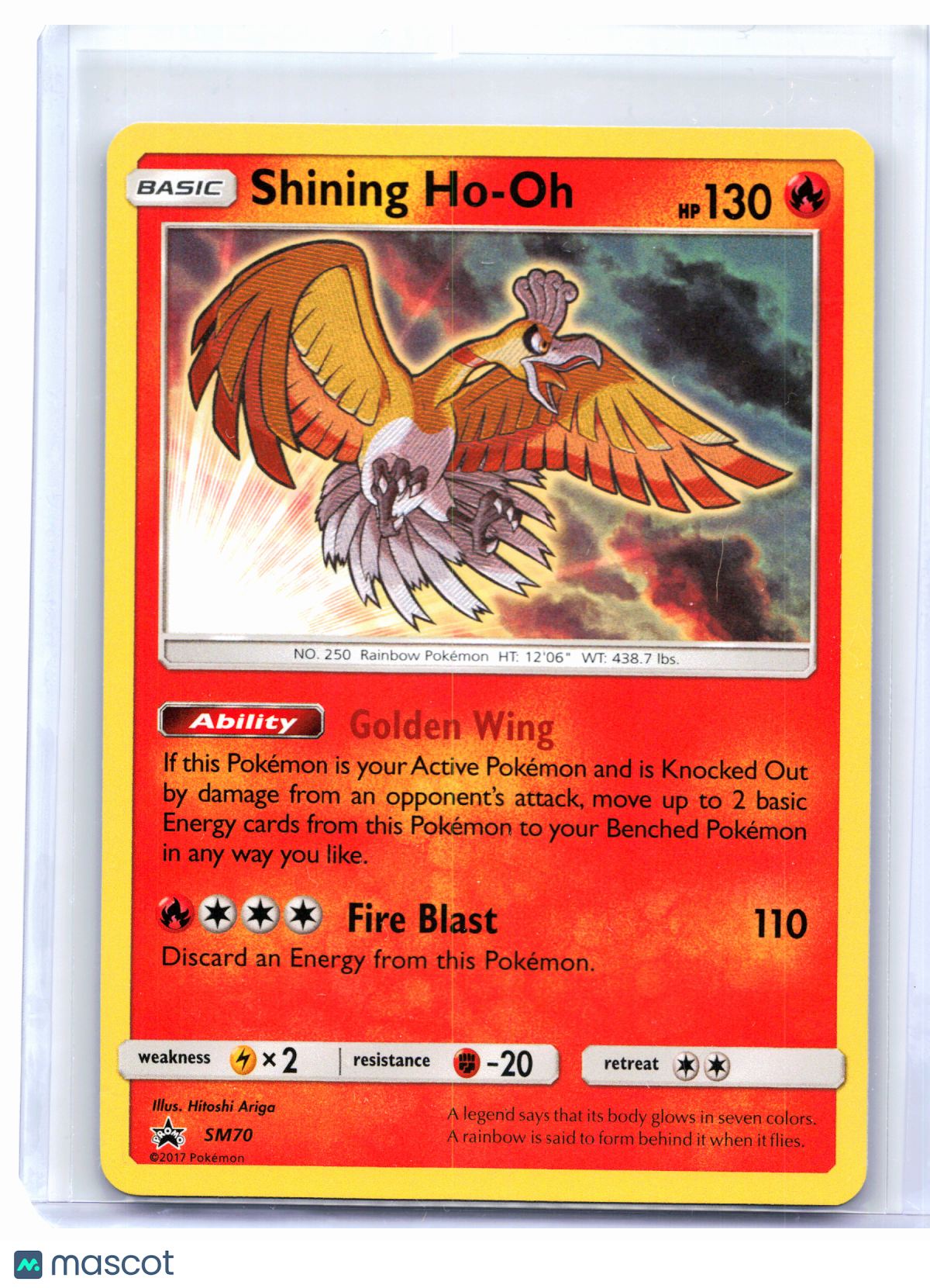 2017 Pokemon—Shining Ho-Oh #SM70 Sun & Moon Promos—Black Star Promo Holo