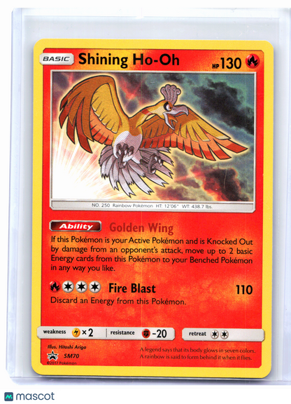 2017 Pokemon—Shining Ho-Oh #SM70 Sun & Moon Promos—Black Star Promo Holo