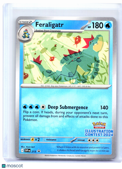 2025 Pokemon—Feraligatr (Illustration Contest 2024) #213 SVP—Promo Nonholo
