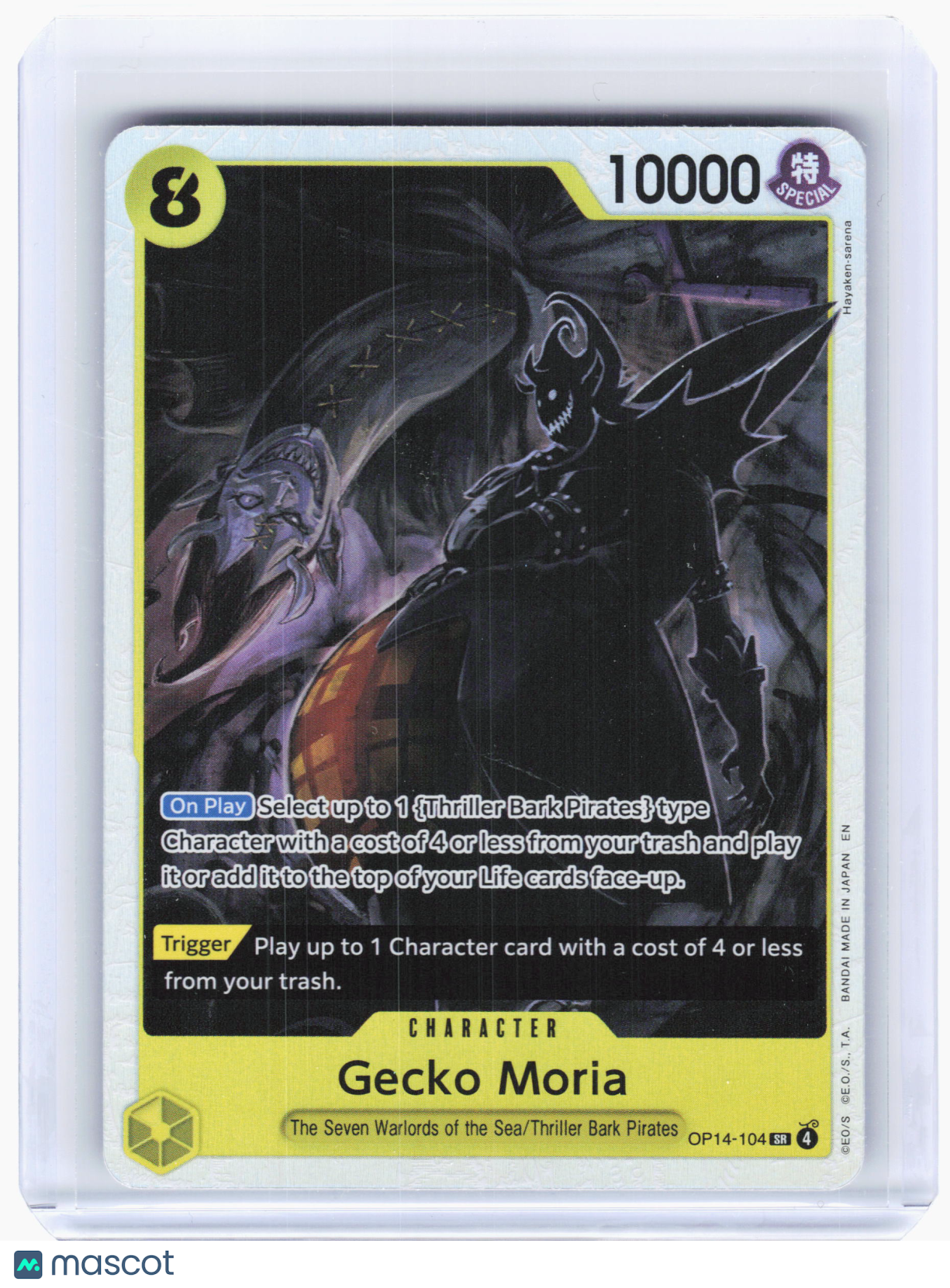 2026 One Piece—Gecko Moria #OP14-104 The Azure Sea's Seven—Super Rare Foil