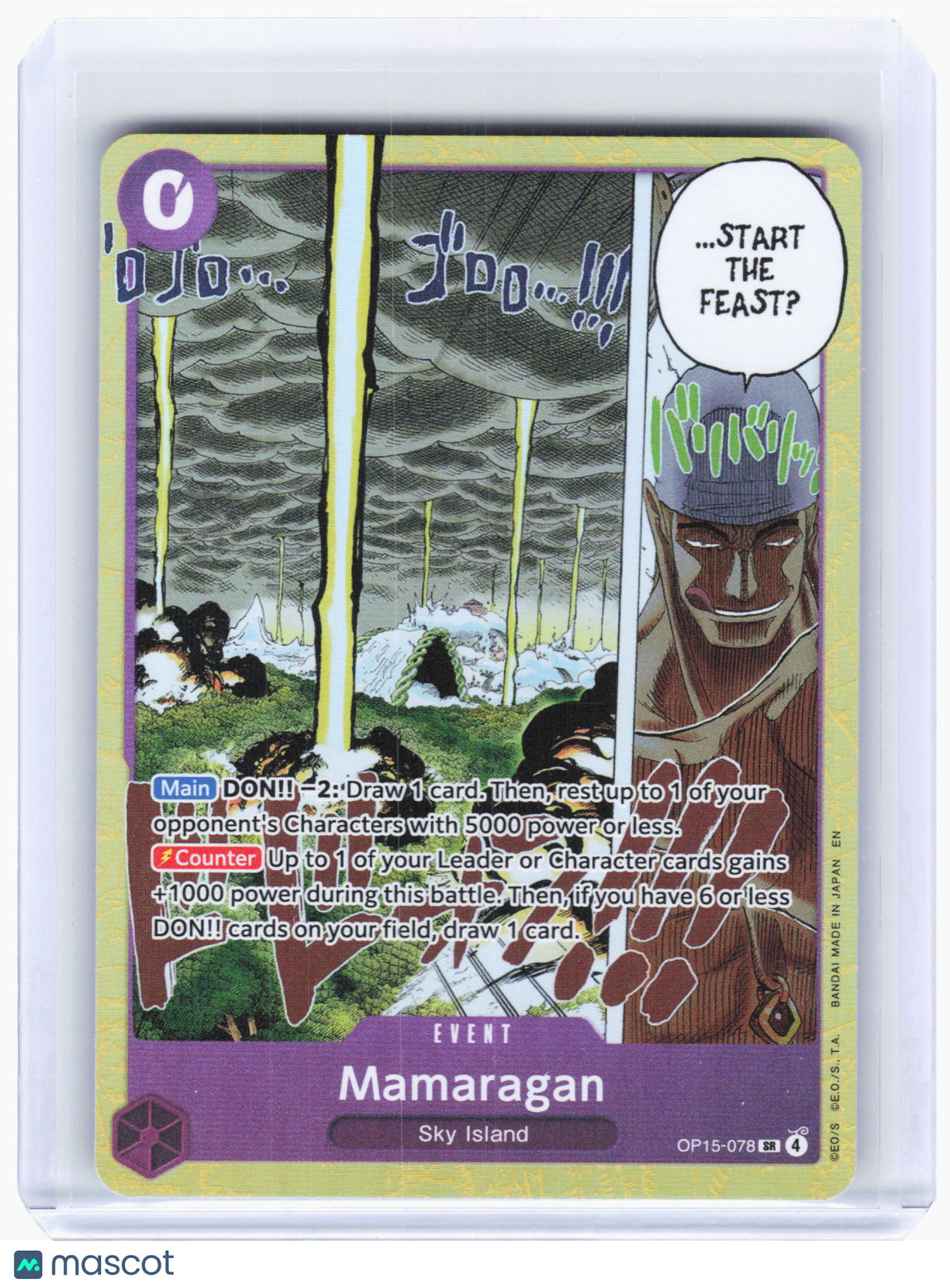 2026 One Piece—Mamaragan #OP15-078 Adventure on Kami's Island—Super Rare Foil