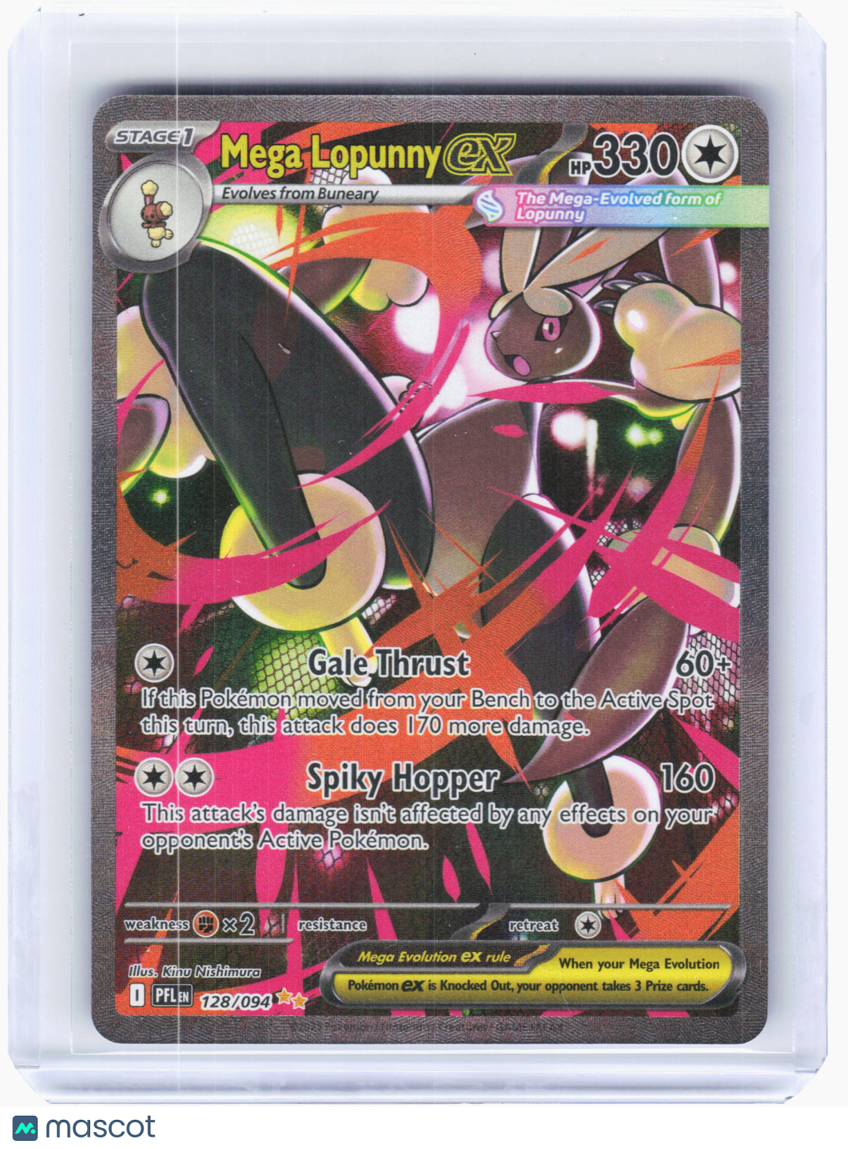 2025 Pokemon—Mega Lopunny ex #128/94 Phantasmal Flames—Special Illustration Rare