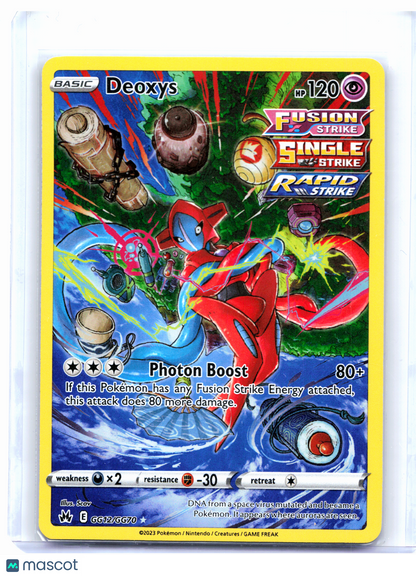 2023 Pokemon—Deoxys #GG12/GG70 Crown Zenith: Galarian Gallery—Ultra Rare Holo