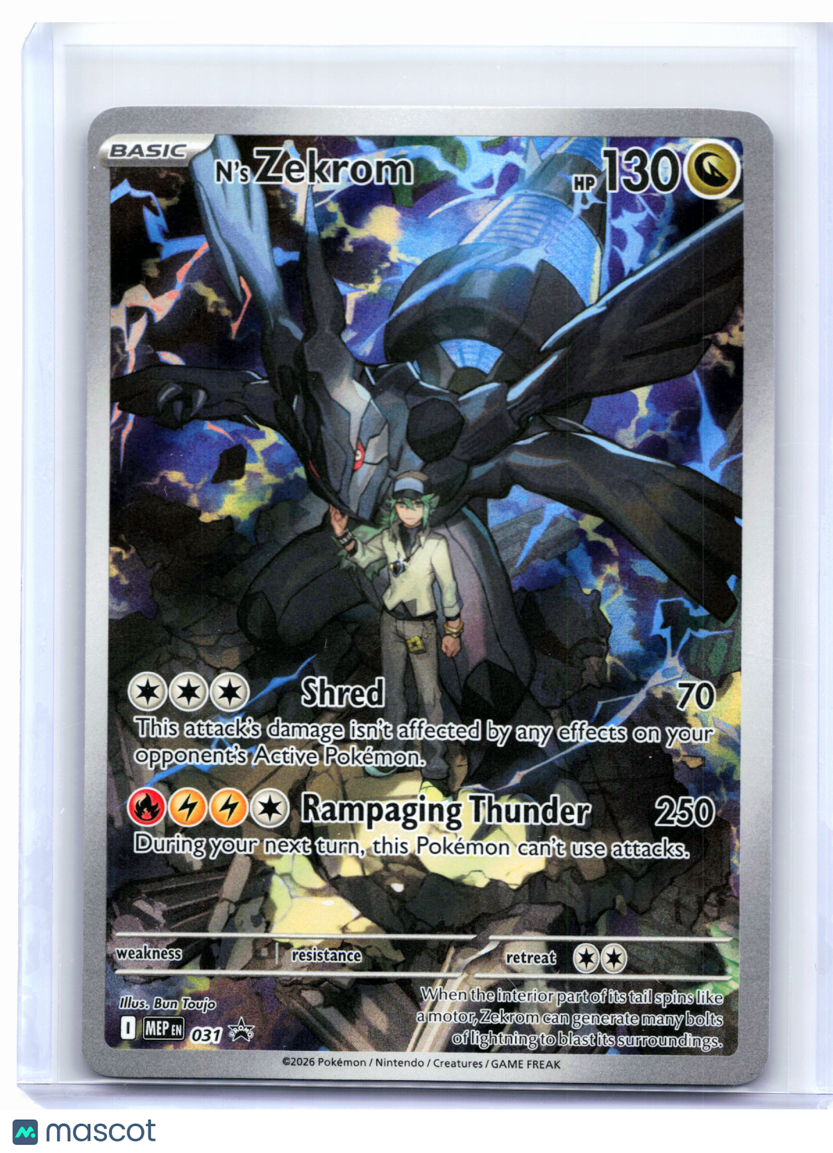 2026 Pokemon—N's Zekrom #031 Mega Evolution Promo—Black Star Promo Holo