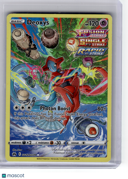 2023 Pokemon—Deoxys #GG12 Crown Zenith: Galarian Gallery—Ultra Rare Holo [LP]