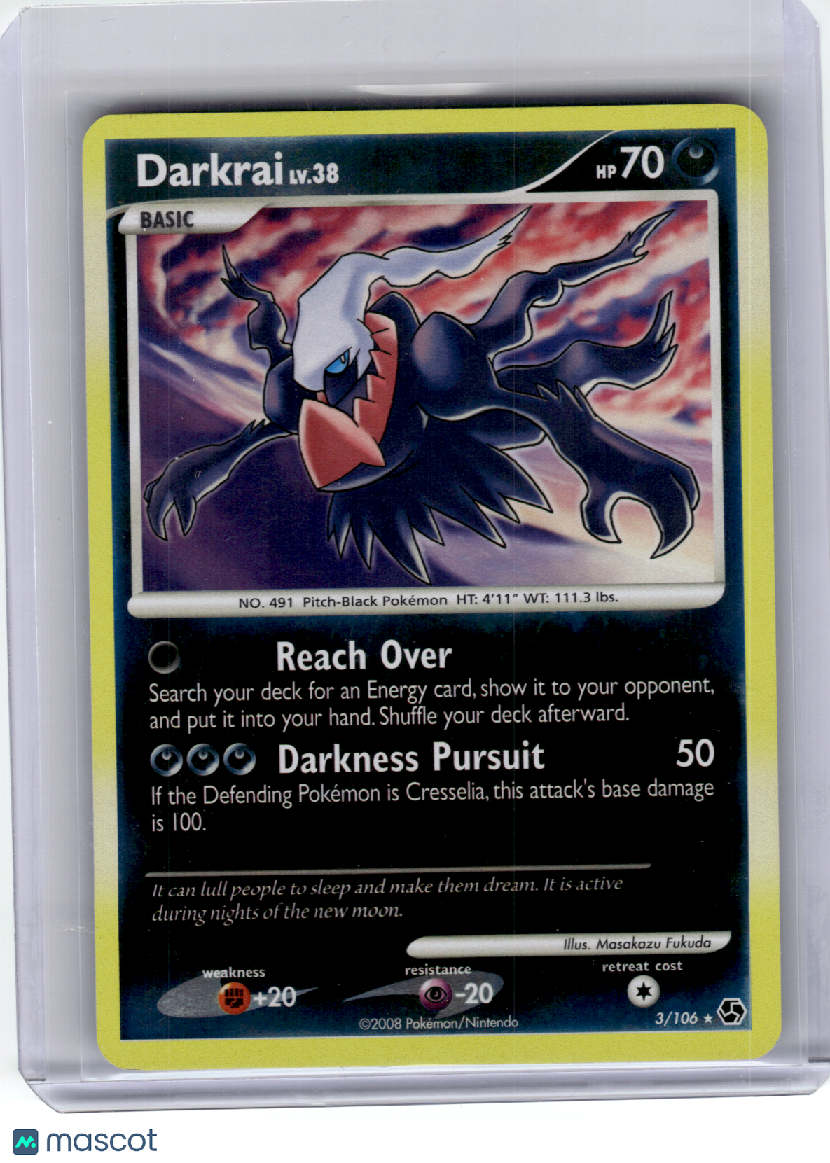 2008 Pokemon—Darkrai #3 Great Encounters—Holo Rare Reverse Holo [Lightly Played]