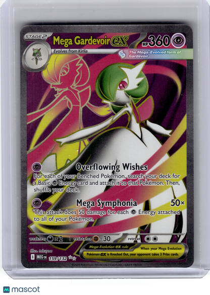 2025 Pokemon—Mega Gardevoir ex #159 Mega Evolution—Ultra Rare Holo