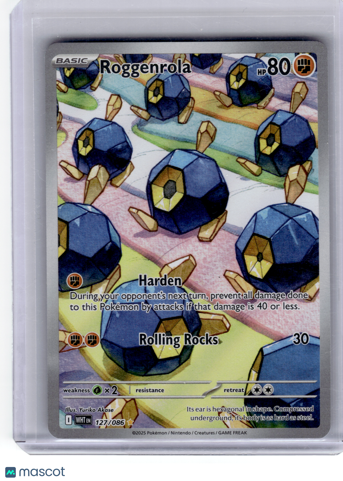 2025 Pokemon—Roggenrola #127 White Flare—Illustration Rare Holo