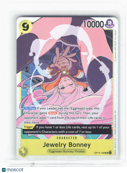 2025 One Piece—Jewelry Bonney #OP13-108 Carrying On His Will—Super Rare Foil
