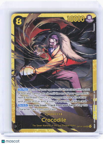 2026 One Piece—Crocodile #OP14-120 The Azure Sea's Seven—Secret Rare Foil